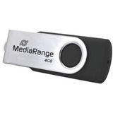 MediaRange USB 2.0 4GB, Chiavetta USB Nero/Argento