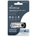 MediaRange USB 2.0 4GB, Chiavetta USB Nero/Argento