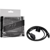 SilverStone CP10 0,5 m Cavi di alimentazione interni, Adattatore Nero, 0,5 m, Slimline SATA a 6 pin, Maschio, Maschio, Nero