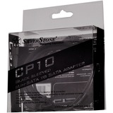 SilverStone CP10 0,5 m Cavi di alimentazione interni, Adattatore Nero, 0,5 m, Slimline SATA a 6 pin, Maschio, Maschio, Nero