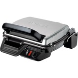 Tefal GC3050 Griglia di contatto, Come contattare con grill argento/Nero, Nero, Metallico, Titanio, Acciaio inox, Rettangolare, Piastra, 600 cm², Coperchio incernieriato, Coperchio di chiusura