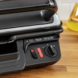 Tefal GC3050 Griglia di contatto, Come contattare con grill argento/Nero, Nero, Metallico, Titanio, Acciaio inox, Rettangolare, Piastra, 600 cm², Coperchio incernieriato, Coperchio di chiusura
