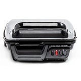 Tefal Ultra Compact 600 Classic GC3050 argento/Nero, Nero, Metallico, Titanio, Acciaio inossidabile, Rettangolare, Piastra, 600 cm², Coperchio incernieriato, Coperchio di chiusura