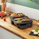 Tefal Ultra Compact 600 Classic GC3050, Come contattare con grill argento/Nero, Nero, Metallico, Titanio, Acciaio inossidabile, Rettangolare, Piastra, 600 cm², Coperchio incernieriato, Coperchio di chiusura
