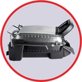 Tefal Ultra Compact 600 Classic GC3050, Come contattare con grill argento/Nero, Nero, Metallico, Titanio, Acciaio inossidabile, Rettangolare, Piastra, 600 cm², Coperchio incernieriato, Coperchio di chiusura