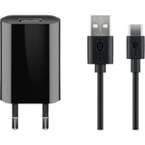 goobay Set di ricarica USB-C 5 Watt, Caricabatterie Nero