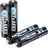 Ansmann 1321-0001 batteria per uso domestico Batteria ricaricabile Mini Stilo AAA Nichel-Zinco (NiZn) Batteria ricaricabile, Mini Stilo AAA, Nichel-Zinco (NiZn), 1,65 V, 4 pz, 550 mAh
