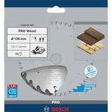 Bosch 2 608 837 668 lama circolare 13,6 cm 1 pz, Lama per sega Legno, 13,6 cm, 2 cm, 1 mm, 11000 Giri/min, 1,5 mm