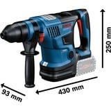 Bosch GBH 18V-34 CF Professional 500 Giri/min SDS-plus 4,9 kg Nero, Blu, Trapano a percussione blu/Nero, Trapano con impugnatura a pistola, SDS-plus, Senza spazzola, Nero, Blu, 1,3 cm, 500 Giri/min