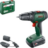 Bosch Universaldrill 18 1450 Giri/min Senza chiave 1,2 kg Verde, Trapano avvitatore verde/Nero, Trapano con impugnatura a pistola, Senza chiave, Verde, 1 cm, 1450 Giri/min, 3 cm