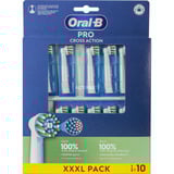 Braun Oral-B Pro Cross Action Testine di Ricambio 10 pezzi, Testina bianco