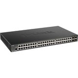 D-Link DGS-1250-52XMP Gestito L3 Supporto Power over Ethernet (PoE) Nero, Interruttore Gestito, L3, Supporto Power over Ethernet (PoE), Montaggio rack