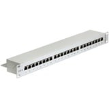 DeLOCK 43300 pezzo di pannello 1U grigio, RJ-45, Grigio, Montaggio a rack, 1U, 483 mm, 44 mm