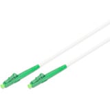 Digitus Cavo patch in fibra ottica simplex, rinforzato in acciaio, monomodale, LC/APC > LC/APC bianco