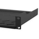 Digitus Ripiano per l'installazione fissa su armadi da 483 mm (19"), Il vano inferiore Nero, Nero, 15 kg, 1U, Turchia, 48,3 cm (19"), 500 mm