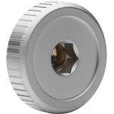 EKWB EK-Quantum Torque Plug w/Badge - Satin Titanium titanio