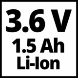 Einhell TC-CG 3.6/1 Li Nero, Rosso rosso/Nero, Nero, Rosso, 7 mm, 15 cm, 160 °C, 0,5 min, Batteria