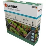 GARDENA Micro-Drip-System set di irrigazione a goccia per aiuola rialzata/letto, 35 piante, Contagocce Nero/grigio