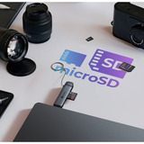 ICY BOX IB-CR203-CU3 lettore di schede USB 3.2 Gen 1 (3.1 Gen 1) Type-A/Type-C Nero Nero, MicroSD (TransFlash), MicroSDHC, MicroSDXC, SD, SDXC, Nero, 5000 Mbit/s, Alluminio, 2 TB, USB 3.2 Gen 1 (3.1 Gen 1) Type-A/Type-C