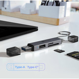 ICY BOX IB-CR203-CU3 lettore di schede USB 3.2 Gen 1 (3.1 Gen 1) Type-A/Type-C Nero Nero, MicroSD (TransFlash), MicroSDHC, MicroSDXC, SD, SDXC, Nero, 5000 Mbit/s, Alluminio, 2 TB, USB 3.2 Gen 1 (3.1 Gen 1) Type-A/Type-C