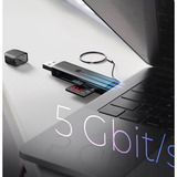 ICY BOX IB-CR203-CU3 lettore di schede USB 3.2 Gen 1 (3.1 Gen 1) Type-A/Type-C Nero Nero, MicroSD (TransFlash), MicroSDHC, MicroSDXC, SD, SDXC, Nero, 5000 Mbit/s, Alluminio, 2 TB, USB 3.2 Gen 1 (3.1 Gen 1) Type-A/Type-C