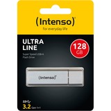 Intenso Ultra Line unità flash USB 128 GB USB tipo A 3.2 Gen 1 (3.1 Gen 1) Argento argento, 128 GB, USB tipo A, 3.2 Gen 1 (3.1 Gen 1), 70 MB/s, Cuffia, Argento