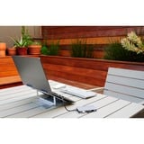 Kensington Base per laptop regolabile Easy Riser in alluminio, Stand argento, Supporto per computer portatile, Argento, Alluminio, Silicone, Acciaio, 40,6 cm (16"), 5 kg, 86 - 118 mm