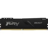 Kingston FURY FURY Beast memoria 16 GB 1 x 16 GB DDR4 3600 MHz Nero, 16 GB, 1 x 16 GB, DDR4, 3600 MHz, 288-pin DIMM