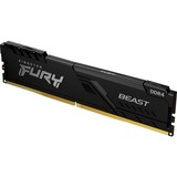 Kingston FURY FURY Beast memoria 16 GB 1 x 16 GB DDR4 3600 MHz Nero, 16 GB, 1 x 16 GB, DDR4, 3600 MHz, 288-pin DIMM