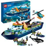 LEGO City 60368 Esploratore Artico, Grande Nave Giocattolo Galleggiante con Elicottero, Gommone, Sottomarino e Relitto Barca, Giochi di costruzione Grande Nave Giocattolo Galleggiante con Elicottero, Gommone, Sottomarino e Relitto Barca, Set da costruzione, 7 anno/i, Plastica, 815 pz, 2,66 kg