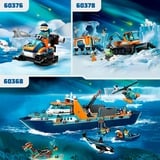 LEGO City 60368 Esploratore Artico, Grande Nave Giocattolo Galleggiante con Elicottero, Gommone, Sottomarino e Relitto Barca, Giochi di costruzione Grande Nave Giocattolo Galleggiante con Elicottero, Gommone, Sottomarino e Relitto Barca, Set da costruzione, 7 anno/i, Plastica, 815 pz, 2,66 kg