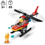 LEGO City 60411 Elicottero dei Pompieri, Veicolo Giocattolo con 2 Elementi Lancia-Acqua e Minifigure, Giochi per Bambini 5+, Giochi di costruzione Veicolo Giocattolo con 2 Elementi Lancia-Acqua e Minifigure, Giochi per Bambini 5+, Set da costruzione, 5 anno/i, Plastica, 85 pz, 159 g