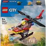 LEGO City 60411 Elicottero dei Pompieri, Veicolo Giocattolo con 2 Elementi Lancia-Acqua e Minifigure, Giochi per Bambini 5+, Giochi di costruzione Veicolo Giocattolo con 2 Elementi Lancia-Acqua e Minifigure, Giochi per Bambini 5+, Set da costruzione, 5 anno/i, Plastica, 85 pz, 159 g