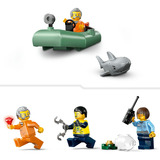 LEGO City 60456 Inseguimento del Motoscafo della Polizia, con 2 Barche Giocattolo, 3 Minifigure, Squalo, Regalo per Bambini6+, Giochi di costruzione con 2 Barche Giocattolo, 3 Minifigure, Squalo, Regalo per Bambini6+, Set da costruzione, 6 anno/i, Plastica, 264 pz, 621 g