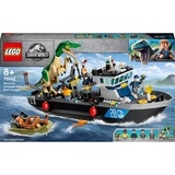 LEGO Jurassic World Fuga sulla barca del dinosauro Baryonyx, Giochi di costruzione Set da costruzione, 8 anno/i, Plastica, 308 pz, 885 g