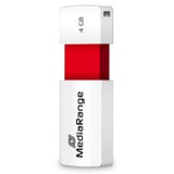 MediaRange Color Edition 4GB, Chiavetta USB bianco/Rosso