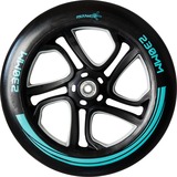 Muuwmi Monopattino in alluminio Pro 230/205 mm, Scooter Nero/Turchese