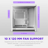 NZXT CC-H62FW-01, Chassis Tower bianco