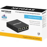 Netgear GS305E Gestito Gigabit Ethernet (10/100/1000) Nero, Interruttore Gestito, Gigabit Ethernet (10/100/1000)