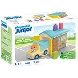 PLAYMOBIL Junior: Camion con garage di smistamento, Giochi di costruzione 
