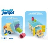 PLAYMOBIL Junior: Camion con garage di smistamento, Giochi di costruzione 