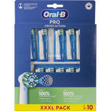 Procter & Gamble Oral-B Pro Cross Action Testine di Ricambio 10 pezzi, Testina bianco