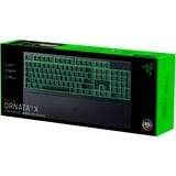 Razer Ornata V3 X tastiera USB QWERTZ Tedesco Nero, Tastiera da gioco Nero, Full-size (100%), USB, Interruttore a chiave a membrana, QWERTZ, LED RGB, Nero