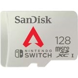 SanDisk SDSQXAO-128G-GN6ZY memoria flash 128 GB MicroSDXC UHS-I bianco, 128 GB, MicroSDXC, UHS-I, 100 MB/s, 90 MB/s, Argento