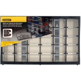 Stanley Cassettiera 30 cassetti piccol, Cassetta portautensili Nero/trasparente, Cassetta degli attrezzi, Plastica, Nero, 365 mm, 153 mm, 222 mm