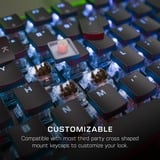Turtle Beach Vulcan II tastiera Gaming USB Tedesco Nero, Tastiera da gioco alluminio (spazzolato)/Nero, Full-size (100%), Cablato, USB, Interruttore a chiave meccanica, LED RGB, Nero