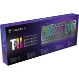 Turtle Beach Vulcan II tastiera Gaming USB Tedesco Nero, Tastiera da gioco alluminio (spazzolato)/Nero, Full-size (100%), Cablato, USB, Interruttore a chiave meccanica, LED RGB, Nero