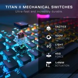 Turtle Beach Vulcan II tastiera Gaming USB Tedesco Nero, Tastiera da gioco alluminio (spazzolato)/Nero, Full-size (100%), Cablato, USB, Interruttore a chiave meccanica, LED RGB, Nero