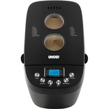 Unold 68525 macchina per il pane 850 W Nero Nero, 1,5 kg, Finestra visuale, Timer, Controllo di doratura della crosta variabile, Funzione mantieni al caldo, 850 W