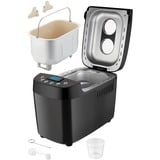 Unold 68525 macchina per il pane 850 W Nero Nero, 1,5 kg, Finestra visuale, Timer, Controllo di doratura della crosta variabile, Funzione mantieni al caldo, 850 W